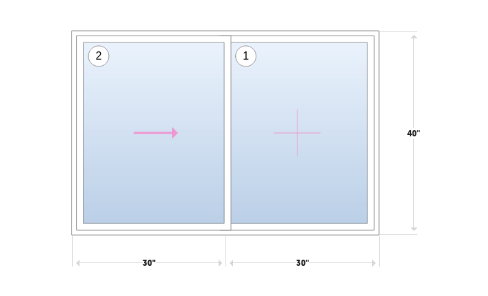 1900 Series New Construction Sliding Window | 60" x 40"