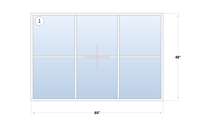 1900 Series New Construction Picture Window | 60" x 40"