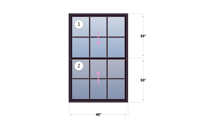 1900 Series New Construction Double Hung Windows  | 40" x 60"