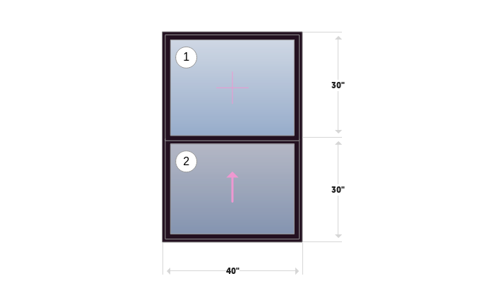 1900 Series New Construction Single Hung Window | 40" x 60"