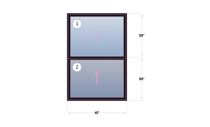 Mezzo Replacement Single Hung Window | 41" x 60"